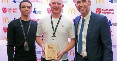 Award for teen who saved life and went on to form U18 team with no fees