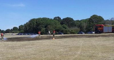Firefighters called after 'disposable barbecue' sparks grass blaze on the Downs