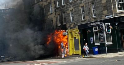 Fire engines rush to huge blaze at Edinburgh chippy as three injured
