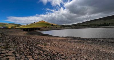 Haunting pictures show dramatically low water levels at Woodhead Reservoir