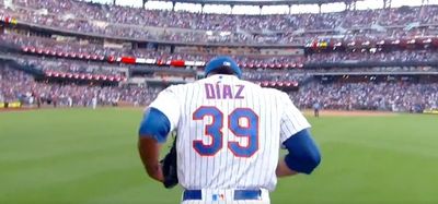 This angle of Mets closer Edwin Díaz’s absolutely electric bullpen entrance is so darn awesome
