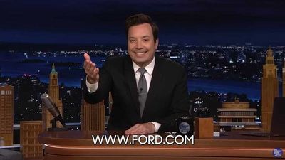 Jimmy Fallon Visits Ford F-150 Lightning Factory, Hits Track With Farley