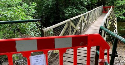 Rotting Edinburgh footbridge over Water of Leith shut over safety fears