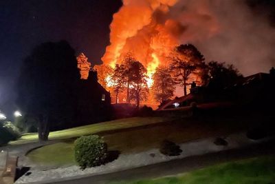 Dumfries landmark engulfed in flames as dozens of firefighters tackle blaze