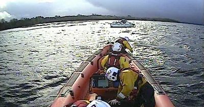 Huge motor boat gets stuck at island as RNLI rescue four people from scary incident