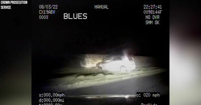 Police dashcam captures drugged up teen crashing car after high speed chase