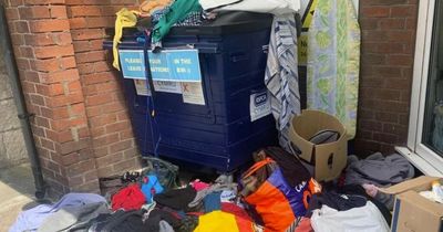 Donations left outside charity shop for people struggling with cost of living are 'stolen, urinated on and burned'