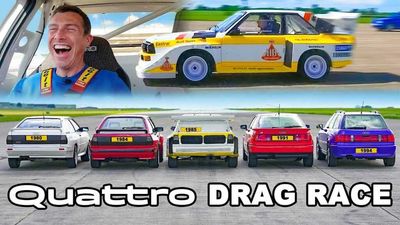 Audi Quattro Legends Meet In Drag Race To Celebrate Inline-Five Anniversary