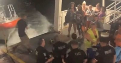 Police jump aboard boozy ferry as massive razor blade brawl breaks out among passengers