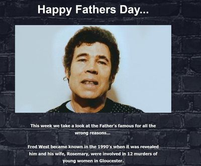 Ad for Father’s Day promotion featuring picture of Fred West banned