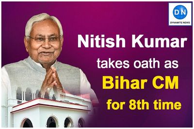 Bihar: Nitish Kumar takes oath as CM for 8th time; Tejashwi Yadav as Deputy CM