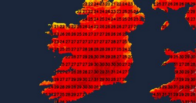 What is the record temperature in Ireland for August? As country to sweat in long heatwave