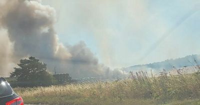 Fire crews battle two huge blazes in West Lothian as thick smoke pours into sky