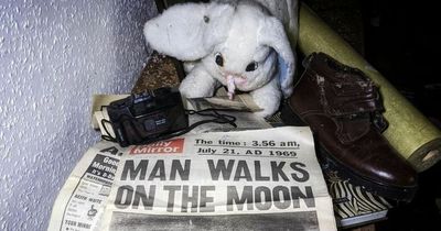Inside abandoned cottage with WW2 letters and iconic moon landing Daily Mirror newspaper