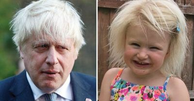 Tot with rare condition that leaves her unable to COMB her hair compared to Boris Johnson