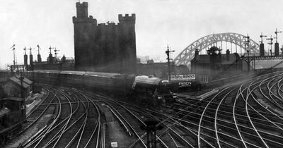 When the Flying Scotsman service roared through Newcastle Central Station 90 years ago