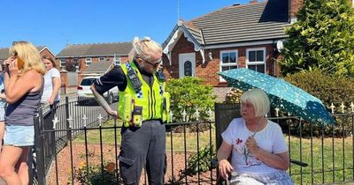 Police caution 75-year-old woman for staging sit-in protest against new broadband poles