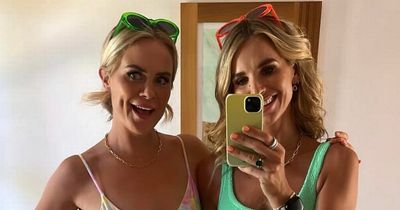 Vogue Williams and Joanne McNally go clubbing in Ibiza while filming new TV show about sex