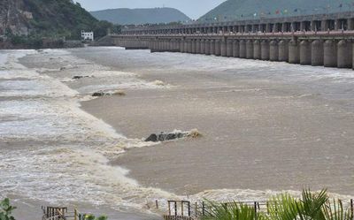 71,900 cusecs water discharged from Prakasam Barrage