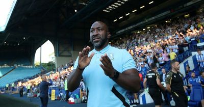 Darren Moore reacts to Sheffield Wednesday's Carabao Cup win against Sunderland