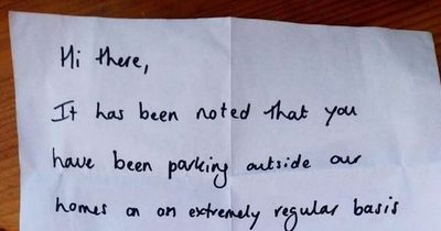 'Petty' note left on car windscreen sparks parking row as some brand it 'childish'