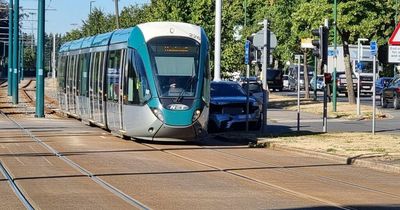 Statement as Nottingham tram and car collide in 'dramatic scene'