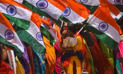 Indians forced to buy national flag in return for food rations, says opposition