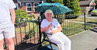 Determined pensioner WINS sit-in protest to have pole moved from outside her home