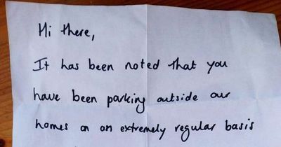 'Petty' letter left on car ignites huge row in seaside town where people struggle to park