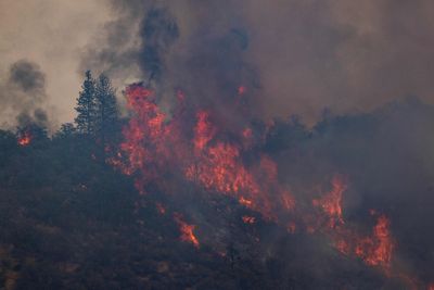 Firefighters battle huge ‘fire tornado’ during 150-acre blaze in California