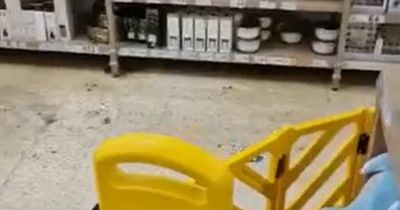 Tesco manager 'sprayed air freshener' as blocked drain spilled over shop floor