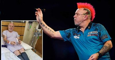 Darts star Peter Wright shares snap from hospital as he misses events to go under knife