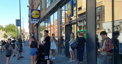 Disappointed customers queue up outside Dublin Lidl due to 'isolated power outage'