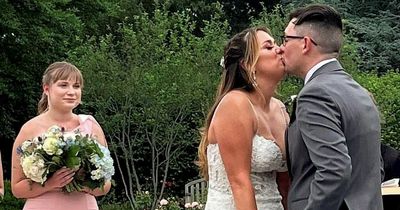 Meet the bride who shares her groom with her bridesmaid in a three-way relationship