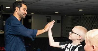 Mehrdad Ghodoussi's surprise visit to meet poorly Newcastle youngsters at St James' Park
