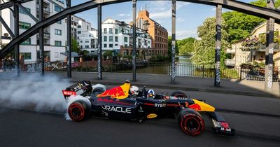 RB Leipzig ace Emil Forsberg turns heads as he drives F1 car around city with racing icon