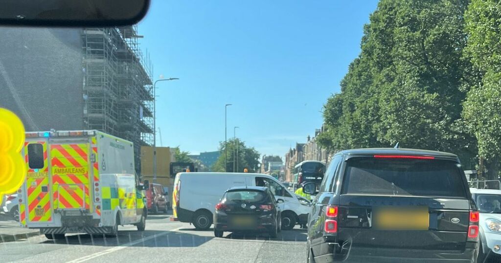 Edinburgh crash sees van 'T-boned' by car on busy road…