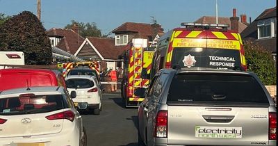 Huge emergency response after car ploughs into house