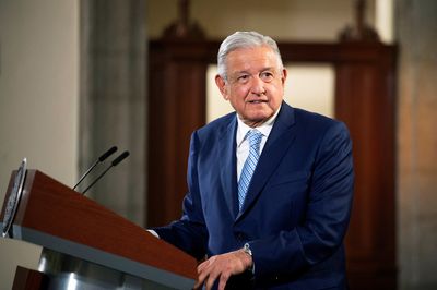 Mexico's president draws ire after navy helicopter flies in baseball mascot