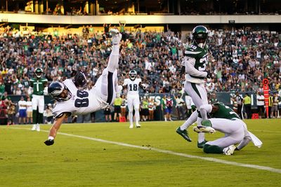 Watch: Eagles’ QB Jalen Hurts caps a perfect opening drive with a TD pass to Dallas Goedert