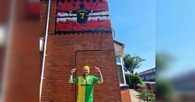 'Passionate' United fan gets Cantona mural painted on the front of his house to the delight of his wife