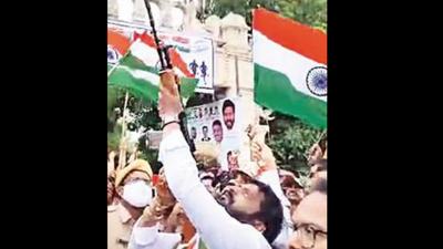 Telangana minister V Srinivas Goud fires in air, triggers row