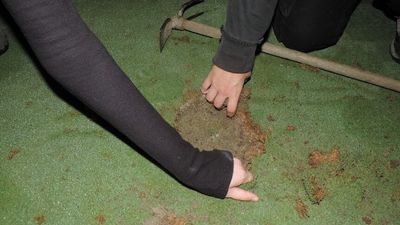 French climate activists fill golf course holes with cement, protesting against water ban exemption amid drought