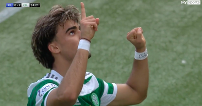 Jota celebrates Celtic wonder strike with touching tribute to Benfica legend Fernando Chalana