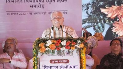 Division of country was like fall of lightning on hearts of our people: Haryana CM Manohar Lal Khattar