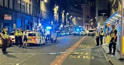 Man arrested after alleged stabbing in Glasgow street as cops cordon off scene