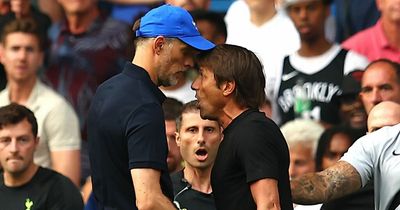 Antonio Conte and Thomas Tuchel both sent off as Chelsea vs Tottenham descends into chaos