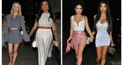 Reality stars raise temperatures on glam night out in Manchester as the city swelters