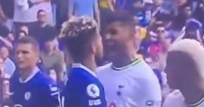 Cristian Romero's reaction to Tottenham equaliser spotted as Chelsea fume over hair pull