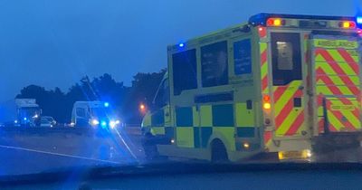 One person taken to hospital and A19 lane closures after car rolls over near Holystone Roundabout